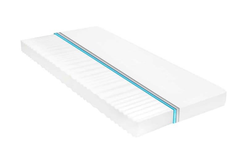 Madrass 140x200 cm 7 zoner PU-skum 10 cm H2 H3 - Vit - Möbler - Sovrum - Madrasser - Skummadrasser