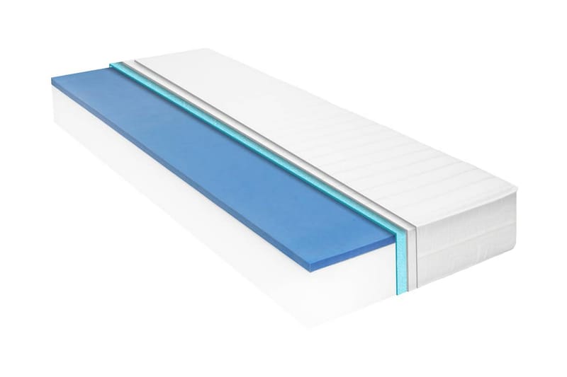 Madrass 140x200 cm viskoelastiskt minnesskum 18 cm - Vit - Möbler - Sovrum - Madrasser - Skummadrasser
