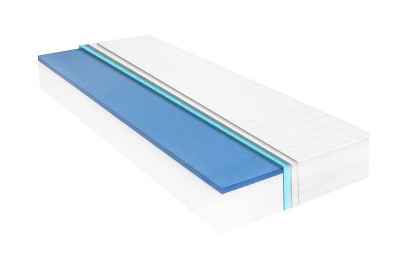Madrass 80x200 cm viskoelastiskt minnesskum 18 cm - Vit - Möbler - Sovrum - Madrasser - Skummadrasser