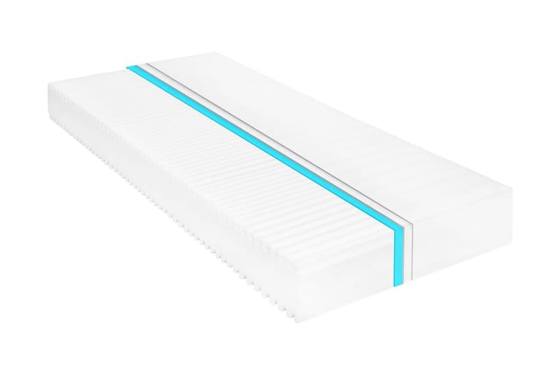 Madrass 90x200 cm 7 zoner PU-skum 16 cm H2 H3 - Vit - Möbler - Sovrum - Madrasser - Skummadrasser