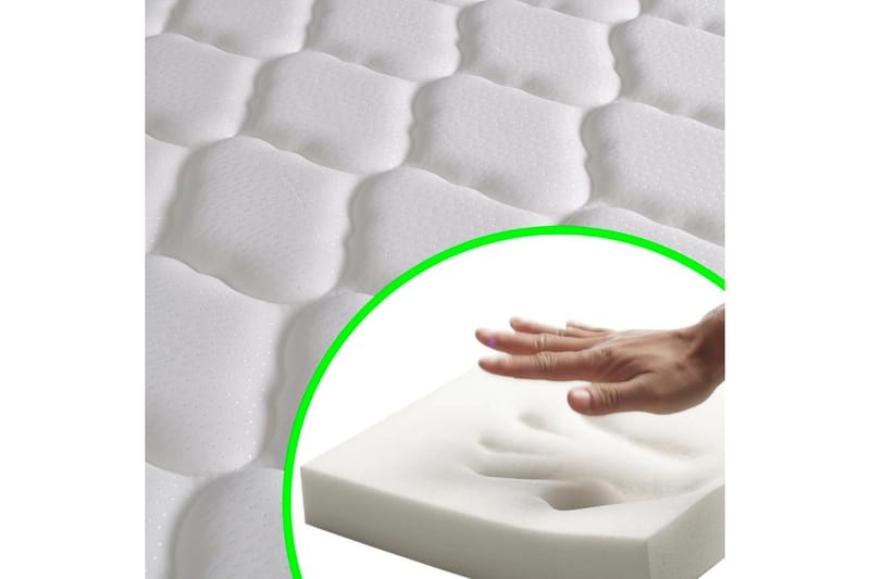 Madrass med memoryskum 200x120x17 cm - Vit - Möbler - Sovrum - Madrasser - Skummadrasser