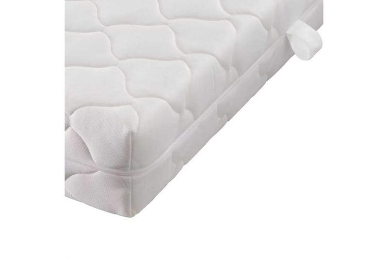 Madrass med tvättbart överdrag 200x160x17 cm - Vit - Möbler - Sovrum - Madrasser - Skummadrasser