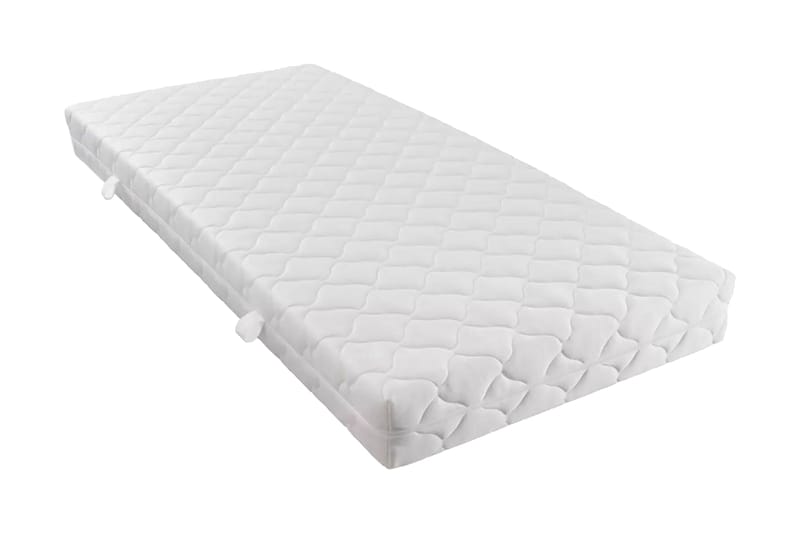 Madrass med tvättbart överdrag 200x80x17 cm - Vit - Möbler - Sovrum - Madrasser - Skummadrasser