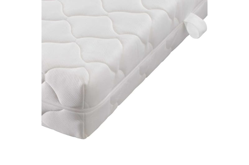 Madrass med tvättbart överdrag 200x80x17 cm - Vit - Möbler - Sovrum - Madrasser - Skummadrasser