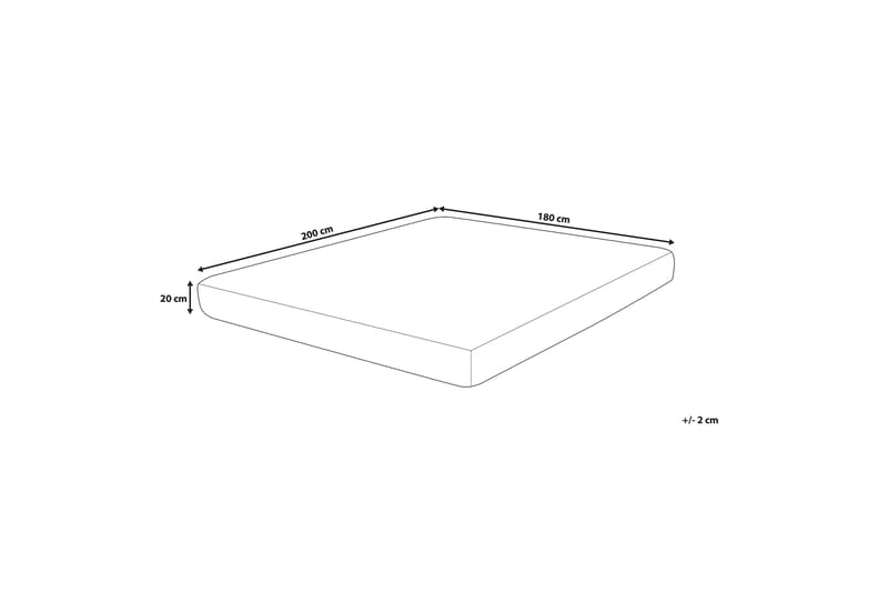 MAGOS Skummadrass 180x200x20 cm Vit - Vit - Möbler - Sovrum - Madrasser - Skummadrasser