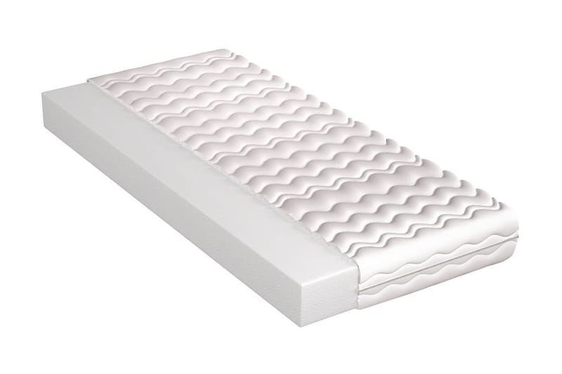 ORONZO Madrass 120x200 Skum 8 cm Vit - Vit - Skummadrasser