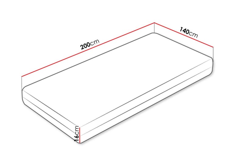 Solklint Resårmadrass 140x200 cm - Vit - Möbler - Sovrum - Madrasser - Resårmadrass & resårbotten