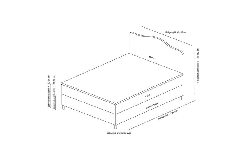 Subato Bäddmadrass 160x200 cm - Antracit - Möbler - Sovrum - Madrasser - Bäddmadrasser