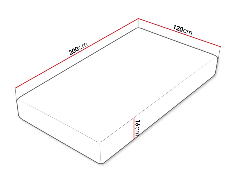 Tarvik Skummadrass 120x200 cm - Vit - Möbler - Sovrum - Madrasser - Skummadrasser