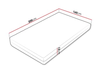 Unona Skummadrass 160x200 cm med Fasthetsgrad Medium - Vit - Möbler - Sovrum - Madrasser - Skummadrasser
