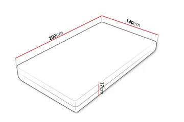 Unona Skummadrass 200x140 cm - Beige/Grå - Möbler - Sovrum - Madrasser - Skummadrasser