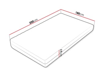 Unona Skummadrass 200x180 cm - Svart - Möbler - Sovrum - Madrasser - Skummadrasser