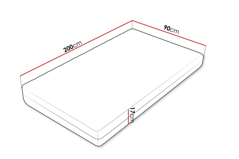 Unona Skummadrass 200x90 cm - Möbler - Sovrum - Madrasser - Skummadrasser