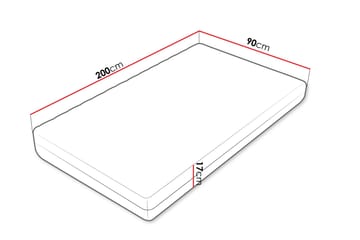 Unona Skummadrass 90x200 cm med Fasthetsgrad Medium - Vit - Möbler - Sovrum - Madrasser - Skummadrasser