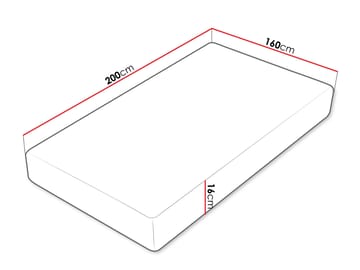 Urek Skummadrass 160x200 cm - vit, ljusblå och beige - Möbler - Sovrum - Madrasser - Skummadrasser