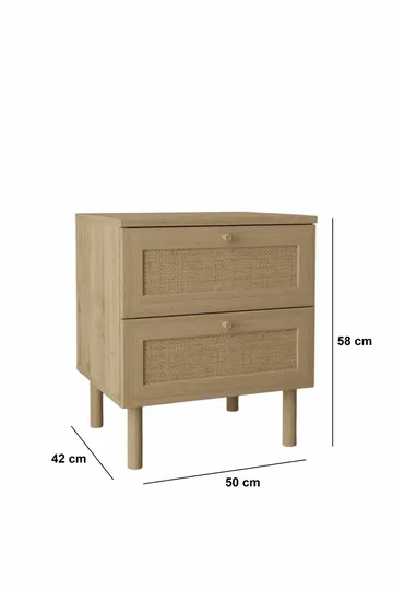 Meyloren Nattduksbord 50 cm - Beige - Möbler - Sovrum - Sängbord