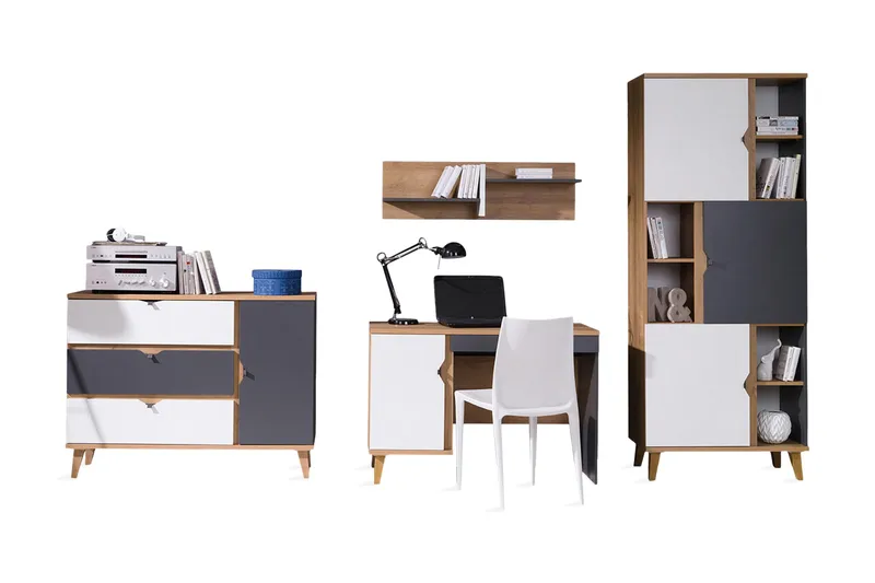 Memone Sovrumsset barn - Beige/Grå/Vit - Möbler - Sovrum - Möbelset för sovrum