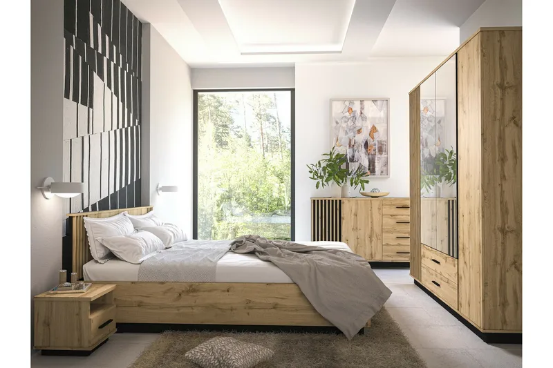 Strathy Möbelset För Sovrum - Svart - Möbler - Sovrum - Möbelset för sovrum