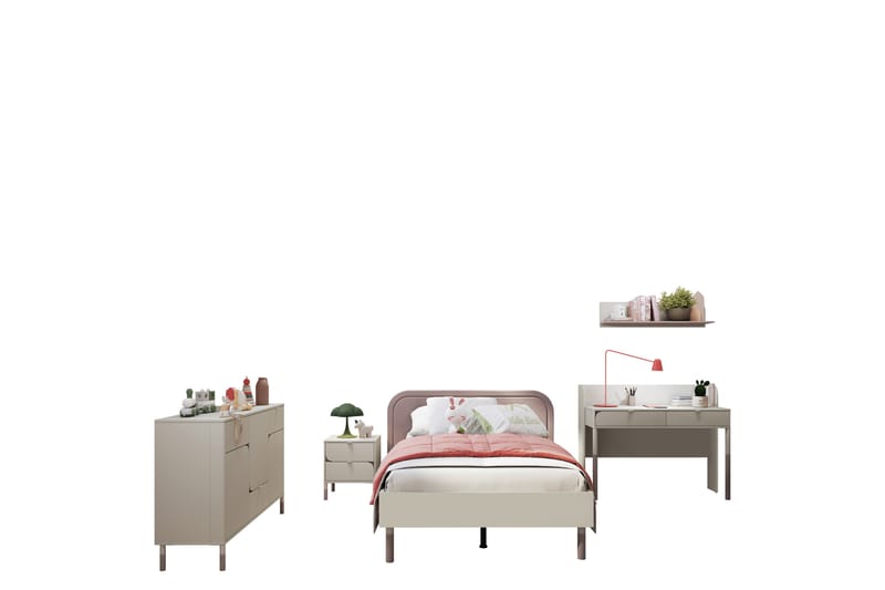 Monfort Möbelset För Sovrum - Beige - Möbler - Sovrum - Möbelset för sovrum