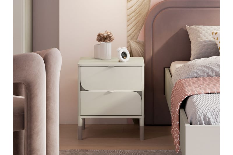 Monfort Sängbord 46 cm - Beige - Möbler - Sovrum - Sängbord