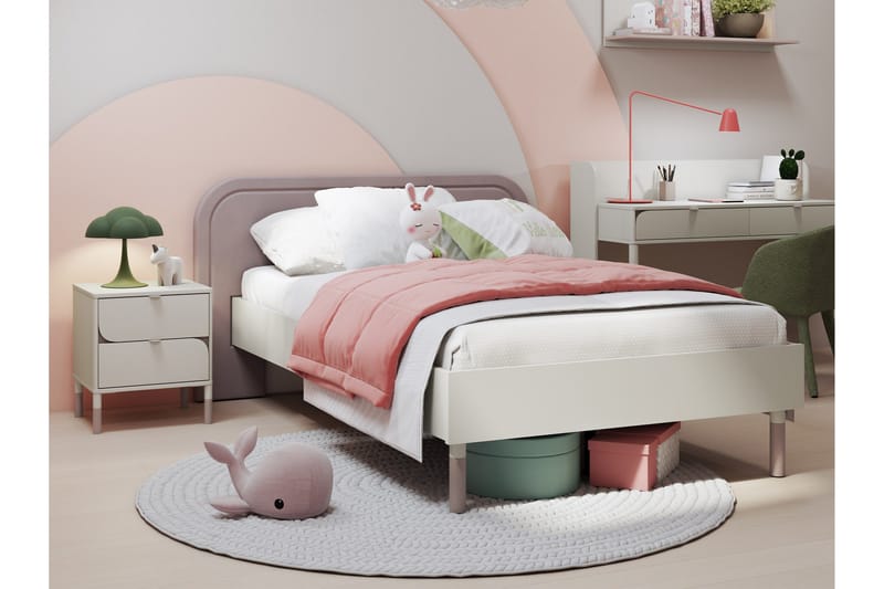 Monfort Sängram 90x200 cm - Beige/Rosa - Möbler - Sovrum - Sängram & sängstomme