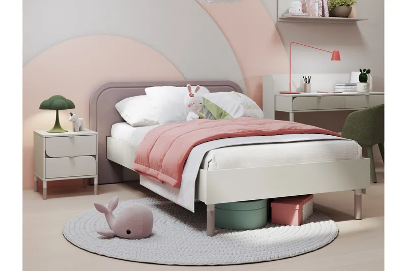 Monfort Sängram 90x200 cm - Beige/Rosa - Möbler - Sovrum - Sängram & sängstomme