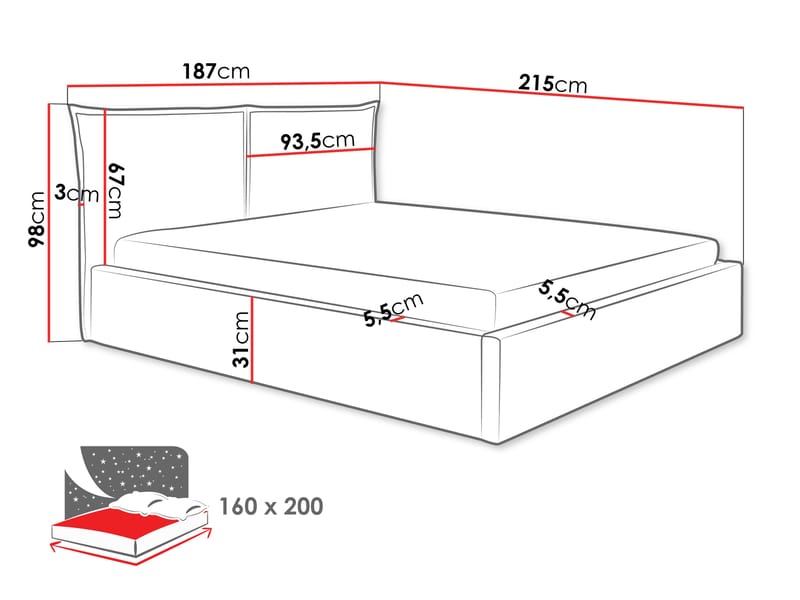 Morricon Sängram 160x200 cm - Grön - Möbler - Sovrum - Sängram & sängstomme