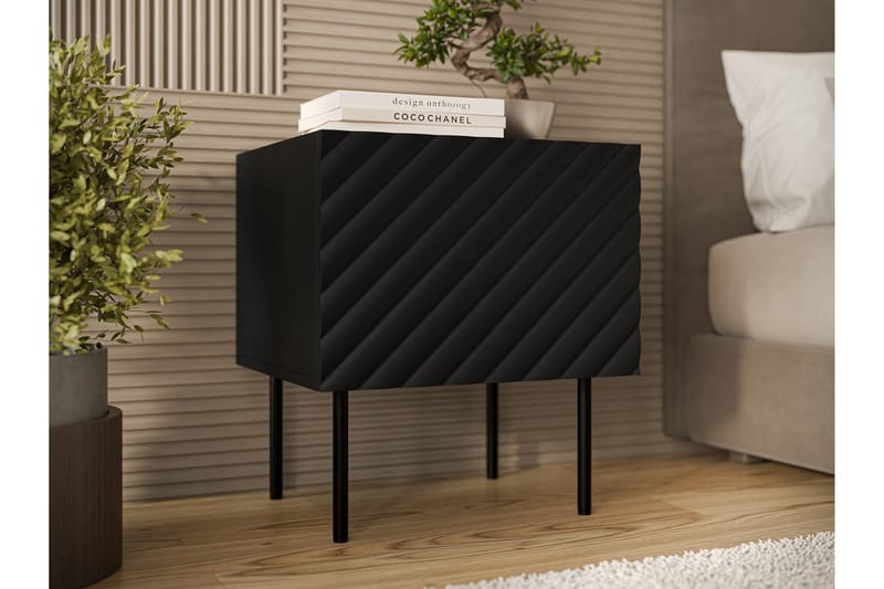 Munkedal Sängbord 47 cm - Svart - Möbler - Sovrum - Sängbord