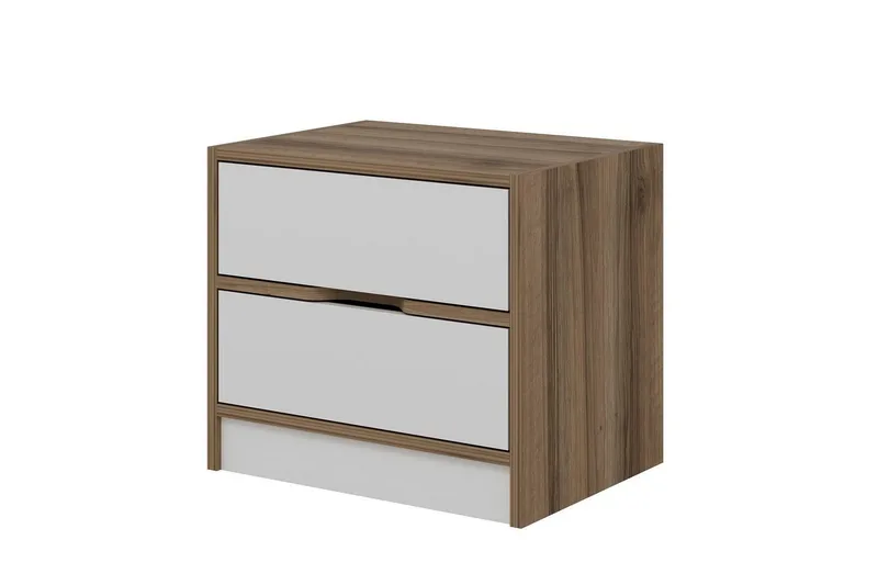 Munna Sängbord 54 cm - Valnöt/Vit - Möbler - Sovrum - Sängbord