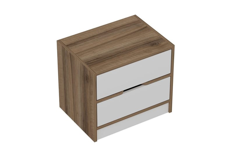 Munna Sängbord 54 cm - Valnöt/Vit - Möbler - Sovrum - Sängbord