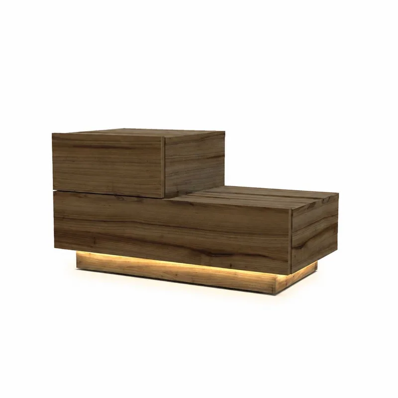 Mutki Nattduksbord 70x35x38,3 cm, Brun valnöt