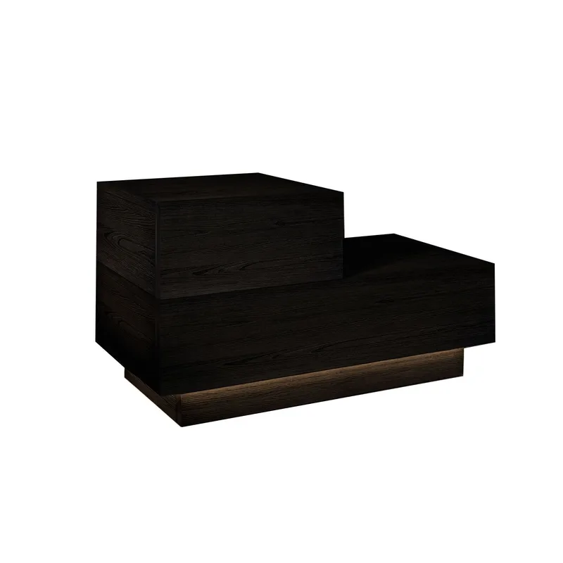 Mutki Nattduksbord 70x35x38,3 cm, Svart trä