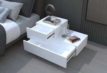 Mutki Nattduksbord 70x35x38,3 cm - Vit - Möbler - Sovrum - Sängbord