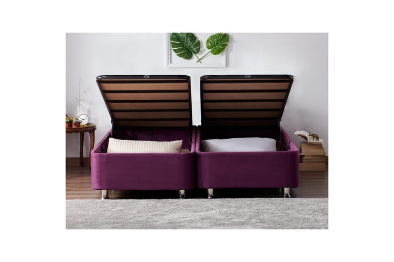 Mytikas Sängram 200x200 cm - Lila - Möbler - Sovrum - Sängram & sängstomme
