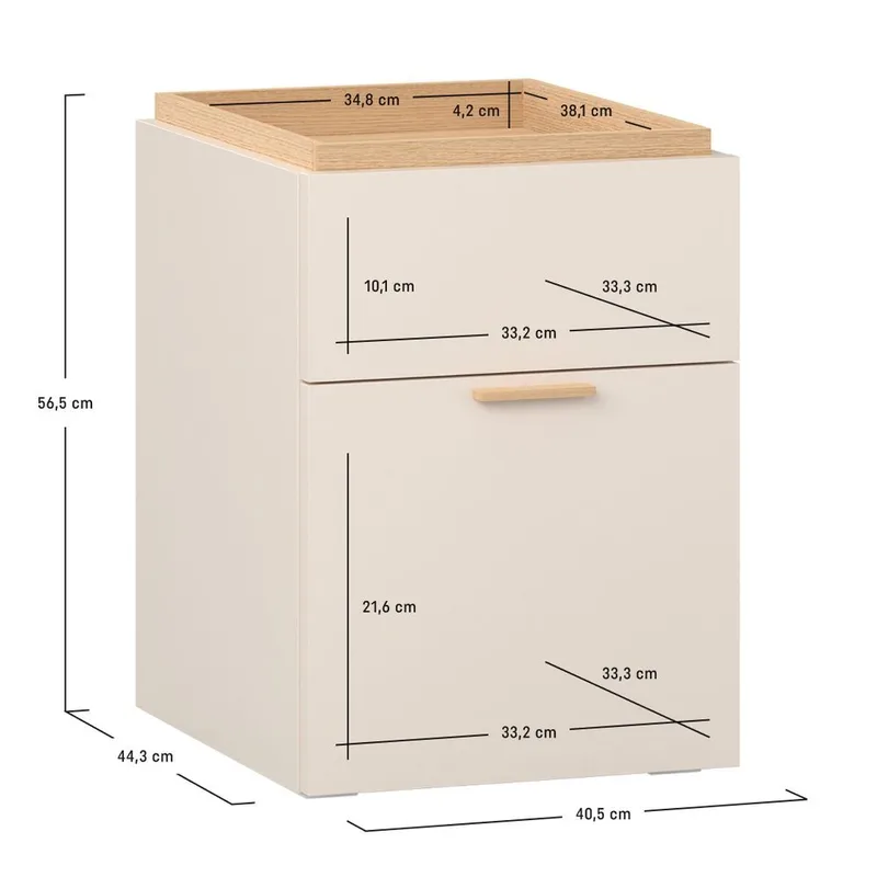 Nattduksbord 4 You Fresh - Sandbeige - Möbler - Sovrum - Sängbord