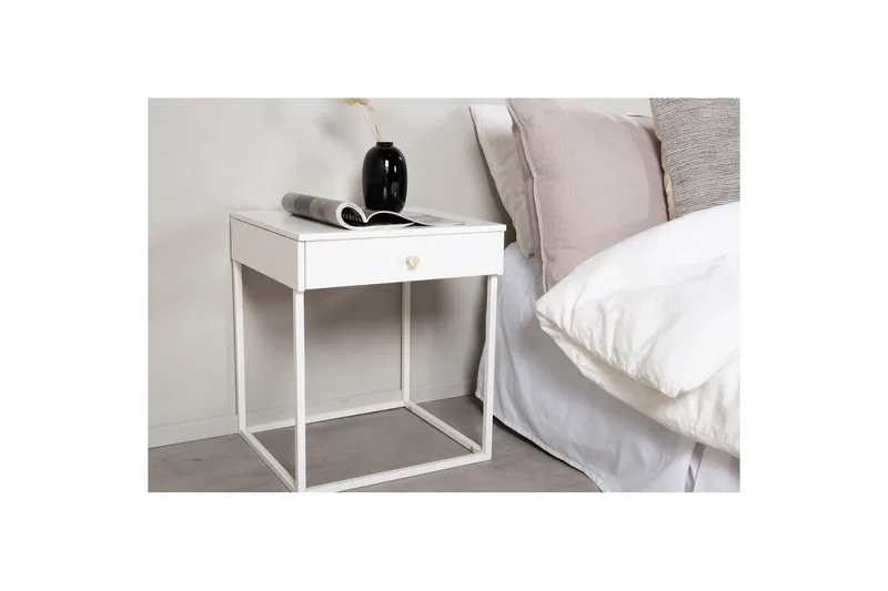 Nattduksbord Bakal - Vit - Möbler - Sovrum - Sängbord