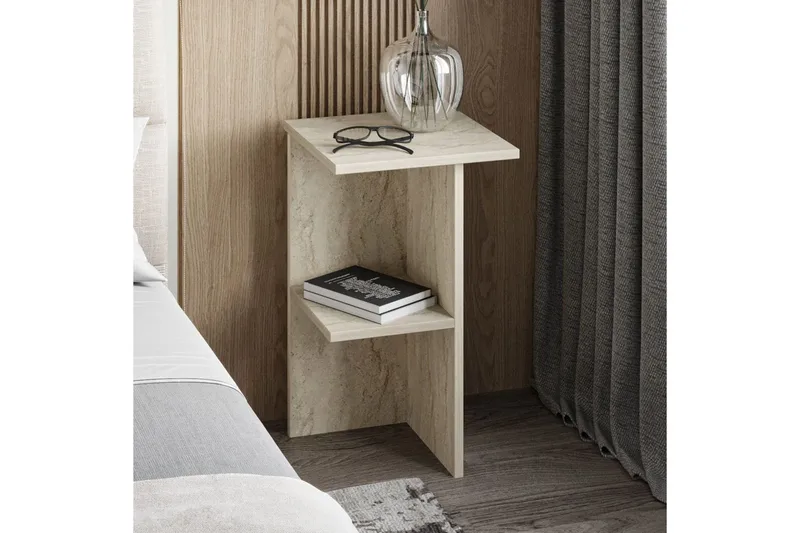 Nattduksbord Gwyneth Travertin - Travertin - Möbler - Sovrum - Sängbord