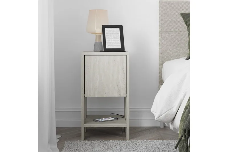 Nattduksbord Haelyn Travertin - Travertin - Möbler - Sovrum - Sängbord
