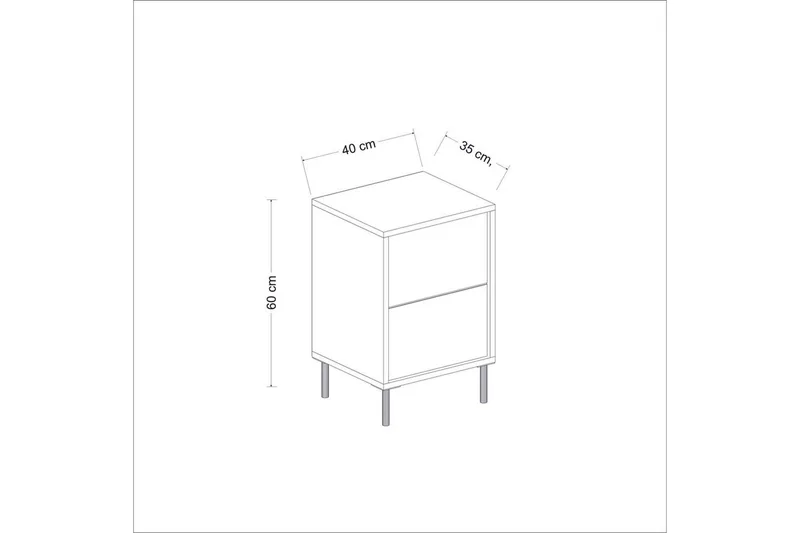 Nattduksbord Imaj Travertin / Rany - Beige/Guld - Möbler - Sovrum - Sängbord