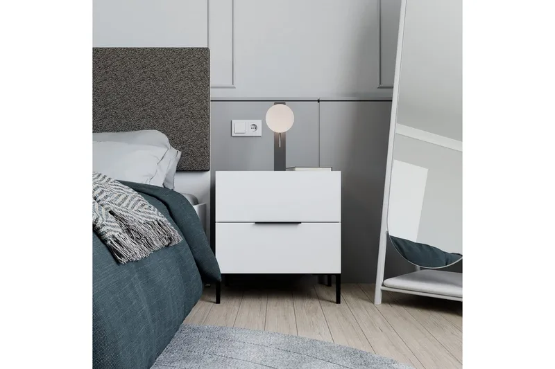 Nattduksbord Serene Vit - Vit - Möbler - Sovrum - Sängbord