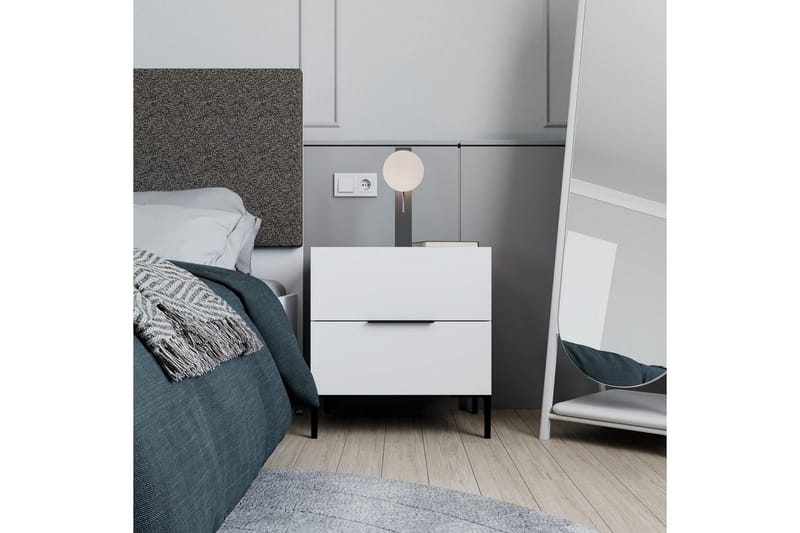 Nattduksbord Serene Vit - Vit - Möbler - Sovrum - Sängbord