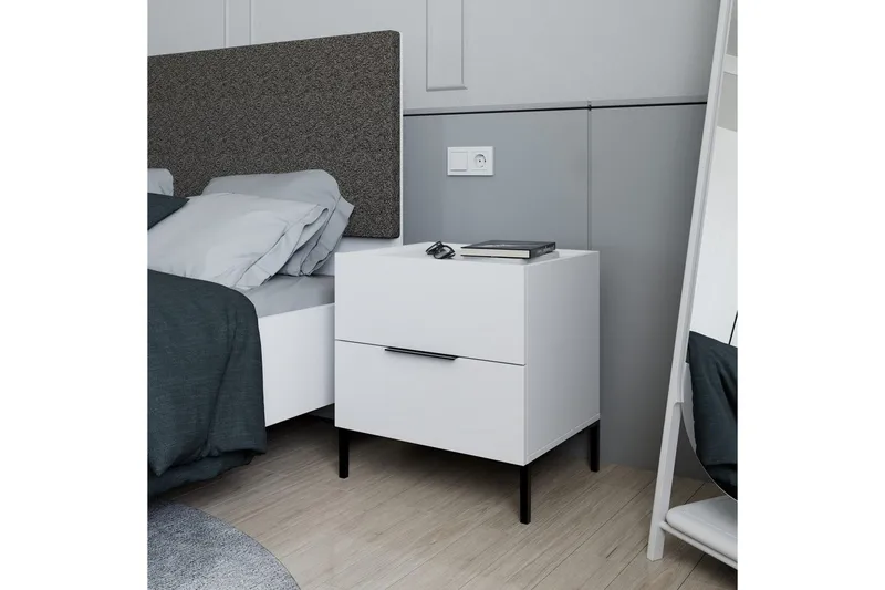 Nattduksbord Serene Vit - Vit - Möbler - Sovrum - Sängbord