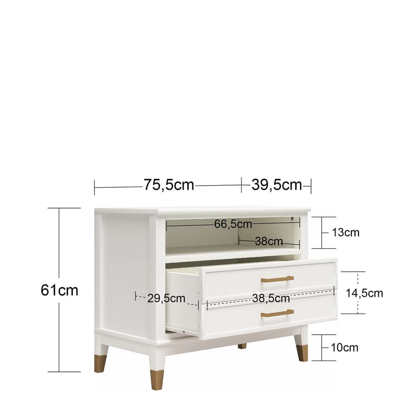 Nattduksbord Westerleigh Blekt Grön - Blekt Grön - Möbler - Sovrum - Sängbord