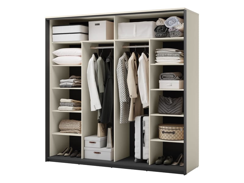 Navron Möbelset För Sovrum - Beige/Svart - Möbler - Sovrum - Möbelset för sovrum