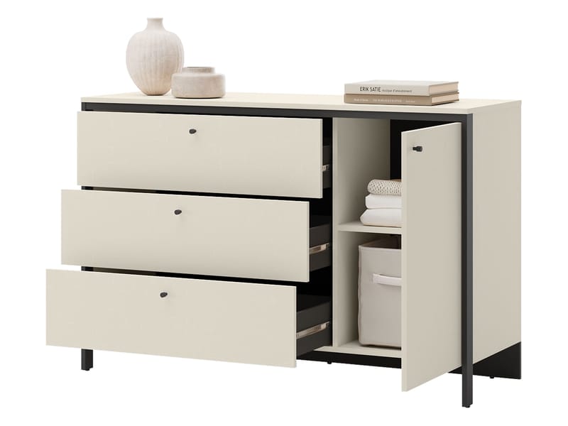 Navron Möbelset För Sovrum - Beige/Svart - Möbler - Sovrum - Möbelset för sovrum