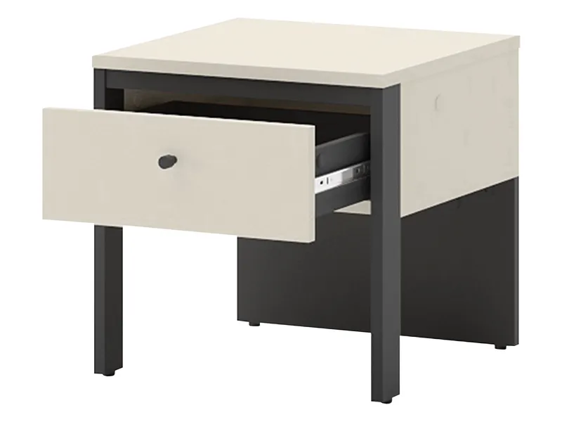 Navron Sängbord 40 cm - Beige/Svart - Möbler - Sovrum - Sängbord