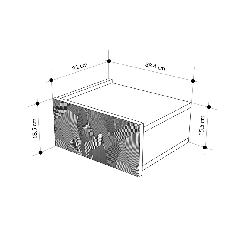 Nilena Sängbord 38 cm - Sandsten och travertin - Möbler - Sovrum - Sängbord