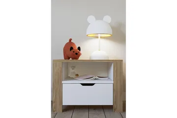 Nordhs Sängbord 60 cm - Ljusbrun/Vit - Möbler - Sovrum - Sängbord