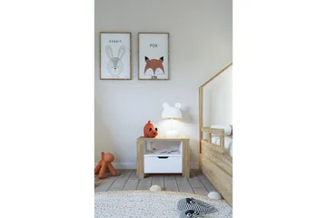 Nordhs S ängbord 60 cm - Ljusbrun/Vit - Möbler - Sovrum - Sängbord
