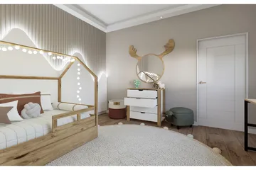 Nordhs Sängbord 60 cm - Ljusbrun/Vit - Möbler - Sovrum - Sängbord